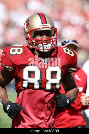 NFL : 49ers v. Patriots OCT 5, 2008..October 5, 2008 : WR #88 Isaac Bruce des 49ers de San Francisco en action v. The New England Patriots au Candlestick Park à San Francisco, Californie. Les Patriotes ont battu les 49ers 30 à 21...Greg Ashman/CSM (image crédit : © Cal Sport Media/ZUMA Press) Banque D'Images