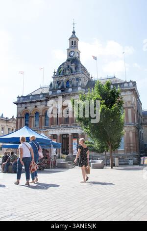 Vue sur l'hôtel de ville d'Ipswich au centre de la ville, dans le Suffolk au Royaume-Uni Banque D'Images