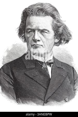Anton Grigoryevich Rubinstein, 28 novembre 1829 - 20 novembre 1894, compositeur, pianiste et chef d'orchestre russe, reproduction numérique d'un original du XIXe siècle, historique Banque D'Images