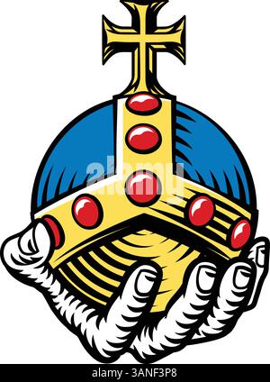 Royal Globus Cruciger Stavroforos Sphaira Orb Illustration de Vecteur