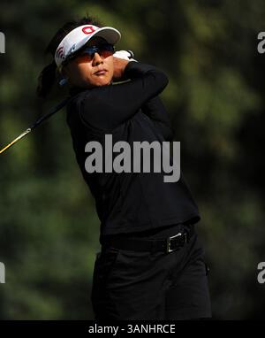 03 AVRIL 2011 : mi Hyun Kim sur le 16e tee lors de la dernière manche ...
