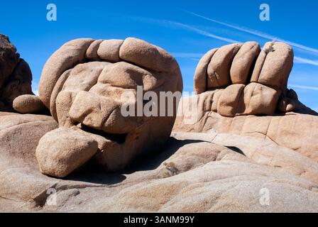 Formations rocheuses, parc national de Joshua Tree, Californie, États-Unis Banque D'Images