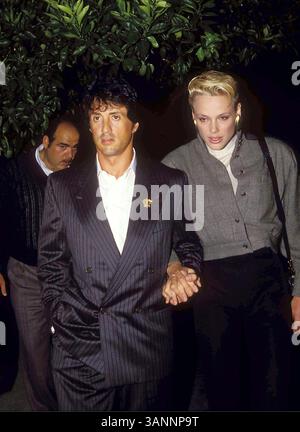 11 AVRIL 2011 - SYLVESTER STALLONE ET BRIGITTE NIELSEN. BILL HOLZ/MICHELSON/ 1986(crédit image : © Globe photos/ZUMAPRESS.com) Banque D'Images
