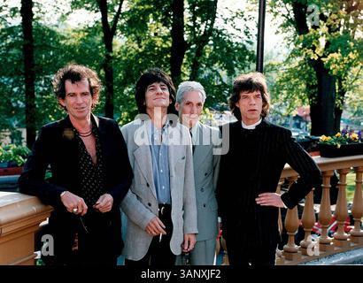 6 janvier 1995 - de gauche à droite, KEITH RICHARDS, RONNIE WOOD, CHARLIE WATTS et MICK JAGGER des Rolling Stones. 6-1-1995. (Crédit image : © Globe photos/ZUMAPRESS.com) Banque D'Images