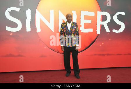 Londres, Royaume-Uni. 14 avril 2025. Delroy Lindo à l'avant-première du film européen 'Sinners', Cineworld Leicester Square, Leicester Square, le lundi 14 avril 2025 à Londres, Angleterre, Royaume-Uni. CAP/CAN © CAN/Capital Pictures crédit : Capital Pictures/Alamy Live News Banque D'Images