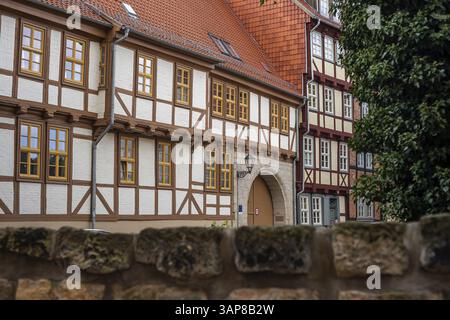 Vue sur la ville de Quedlinburg Harz, classée au patrimoine mondial Banque D'Images