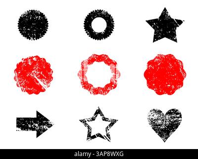 Grunge noir et blanc. Superposition de détresse de texture. Résumé La poussière de surface rugueuse et mur sale concept d'arrière-plan. Illustration de détresse placez simplement vo Illustration de Vecteur