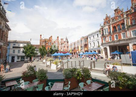 Vue sur l'hôtel de ville d'Ipswich au centre de la ville, dans le Suffolk au Royaume-Uni Banque D'Images