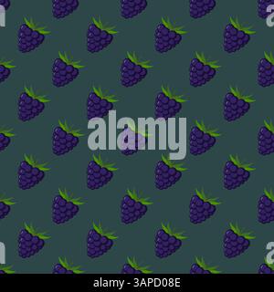 BlackBerry Seamless motif ou texture Illustration de Vecteur