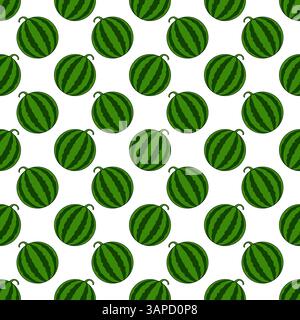 Des pastèques sans couture sur un fond blanc Illustration de Vecteur