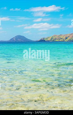 Les eaux turquoises de Nacula island, Yasawa island group, Fiji, îles du Pacifique Sud, du Pacifique Banque D'Images