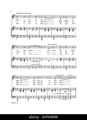 'Newsboys Sweetheart' de Maude Anita Hart, dédié 'à Bert Wadhams'. Numéro de plaque 1010. La couverture arrière annonce 'Dixie Darlings', un populaire en deux étapes. La couleur de l'image numérique peut différer de l'original. Banque D'Images