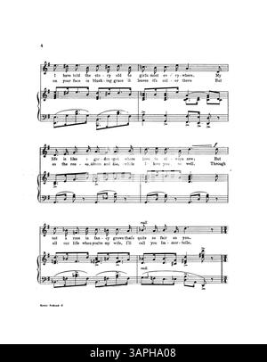 'Roses me rappellent de vous' comprend une publicité pleine page pour les 'dernières publications' de Jerome H. Remick & Co. sur la deuxième page. La publicité comprend des extraits musicaux des chansons Moon Bird de Johann C. Schmid et J.E. Dempsey et Lady Love d'Albert Gumble et Wm McKenna. Banque D'Images