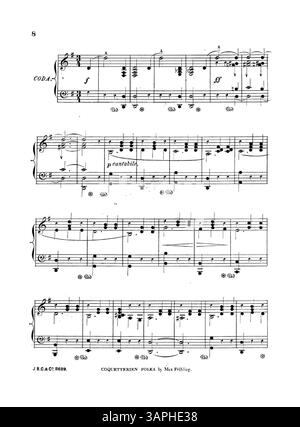 Myosotis Myosotis comprend la chanson The Reign of the Roses, adaptée à une mélodie de valse célèbre. Plusieurs publicités pour d'autres chansons, dont Marguerite Waltz, Swallows Waltz et Vanity Fair Polka, sont incluses. La couverture arrière présente des extraits musicaux et une publicité de J.B. Cramer et Co. Banque D'Images
