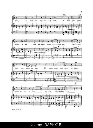 La chanson de Florence E. Truax comprend des paroles et de la musique, avec des publicités pour "What Makes me Love You the Way I Do ?" À l'intérieur de la couverture et un extrait de « Comment puis-je vous oublier ? » sur le dos. La couleur de l'image numérique peut différer de l'original. Banque D'Images