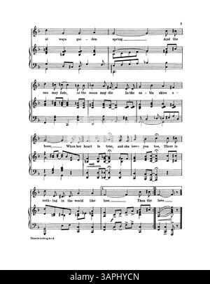 Cette version de There Is Nothing in the World Like Love a été chantée par Frank McIntyre dans la production The Travelling Salesman. La couverture arrière présente une publicité promotionnelle pour la nouvelle musique de Jerome H. Remick & Co., mettant en vedette 'Are You sincere' d'Alfred Bryan et Albert Gumble. Banque D'Images
