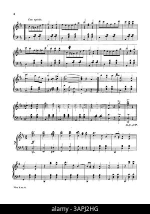 La partition intitulée When Knighthood Was in Flower contient des extraits musicaux de Topsy Turvy et A Lady of Quality. La couverture arrière intérieure comprend une publicité pour « The Bos'n Rag » et la couverture arrière fait la promotion de « four Popular Whitney Warner Hits ». Cette pièce musicale met en valeur la musique américaine du début du XXe siècle et des partitions de musique. Banque D'Images