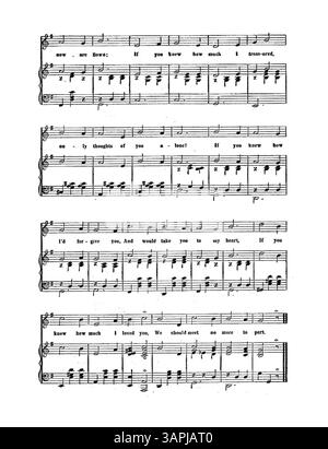 Un supplément musical du New York American and Journal, daté du 23 juillet 1905, avec la chanson If You Know How Much I Loved You, écrite, composée et chantée par Miss Emily Smith. La représentation des couleurs dans l'image numérique peut différer de l'original, et des annotations peuvent être disponibles sur demande. Banque D'Images