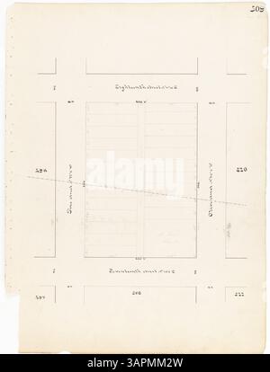 Cette enquête de 1853 sur les immeubles de ville dans lesquels Louis, en particulier le bloc 509, montre le développement urbain et l'utilisation des terres au milieu du XIXe siècle. Banque D'Images
