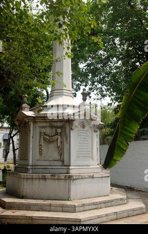 Monument du trou noir de Calcutta, église de John, Kolkata (Calcutta), Inde Banque D'Images