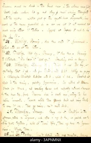 Dans son journal, Thomas Butler Gunn raconte une sortie avec Alfred Waud et Charles Damoreau près de Castle Garden, aviron sur la rivière. L'expérience paisible est interrompue par une querelle entre les rameurs, entraînant la perte d'une rame. Banque D'Images
