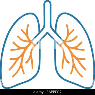 Pneumonie illustration vectorielle poumons humains Illustration de Vecteur