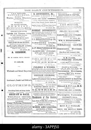 Ce numéro du Daily Countersign, publié par la Missouri Historical Society, couvre les efforts du comité exécutif des dames à la foire sanitaire du Mississippi, édité par Anna C. Brackett. Banque D'Images