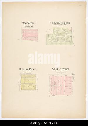 Cette édition de 1909 du plat Book pour le comté de Louis fournit des cartes détaillées de la propriété foncière, du développement et des limites de propriété. Le livre comprend un index et s'étend sur 138 pages. Banque D'Images