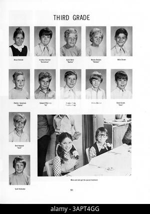 Le Breck Yearbook 1973, intitulé Mustang, documente les activités de l'année scolaire, y compris les étudiants, les enseignants, les clubs, l'athlétisme et les événements notables à l'école Breck dans le comté de Hennepin au cours de l'année scolaire 1972-1973. Banque D'Images