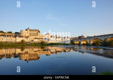 Château d'Amboise, Indre-et-Loire département, Vallée de la Loire, France Banque D'Images
