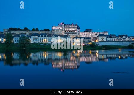 Château d'Amboise, Indre-et-Loire département, Vallée de la Loire, France Banque D'Images