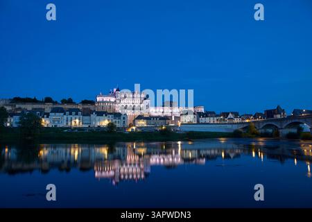 Château d'Amboise, Indre-et-Loire département, Vallée de la Loire, France Banque D'Images