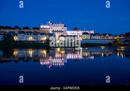 Château d'Amboise, Indre-et-Loire département, Vallée de la Loire, France Banque D'Images