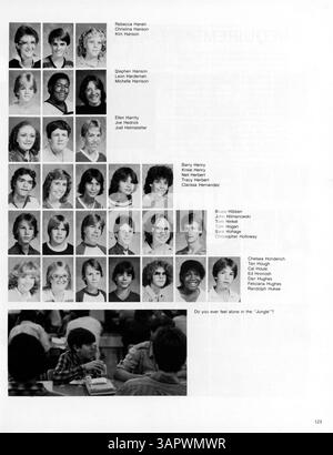 Tiger '84, le South High Yearbook pour 1984, conserve des souvenirs d'étudiants, d'enseignants, de clubs, d'athlétisme et d'événements de l'année scolaire 1983-1984. Banque D'Images
