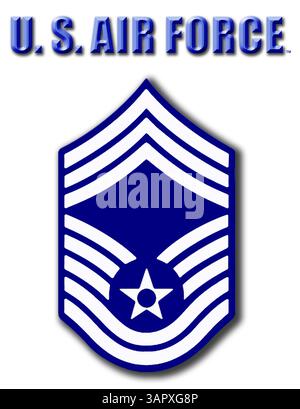 Le grade de sergent-chef, USAF. Banque D'Images