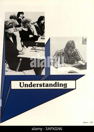 L'édition 1983 de talons, l'annuaire Cooper High School, documente les élèves, les enseignants, les clubs, l'athlétisme, et les événements de l'année scolaire 1982-1983 à Robbinsdale. Banque D'Images