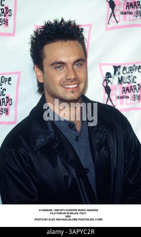 JANVIER 1, 2011 - K14089AM : 1998 MTV EUROPE MUSIC AWARDS. FORUM FILA À MILAN, ITALIE . NEK. ALEC MICHAEL/ 1998(crédit image : © Globe photos/ZUMAPRESS.com) Banque D'Images