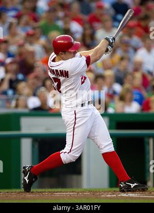26 juillet 2011 - Washington, DC, États-Unis - le troisième joueur des Nationals de Washington Ryan Zimmerman (11 ans) au Nationals Park à Washington, D.. C, jeudi 28 juillet 2011. (Crédit image : © Harry E. Walker/MCT/MCT/ZUMAPRESS.com) Banque D'Images