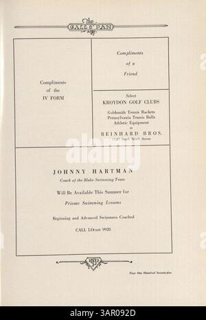 Le Blake Yearbook 1932, Call-O'-Pan, documente le corps étudiant, le corps professoral, les clubs, l'athlétisme et les événements de l'année scolaire 1931-1932 à l'école Blake. Banque D'Images
