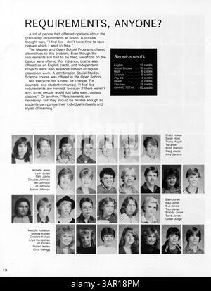 L'annuaire Tiger '84 de South High capture les souvenirs, les événements, les sports et les réalisations de l'année scolaire 1983-1984 pour les étudiants, les professeurs et les clubs. Banque D'Images