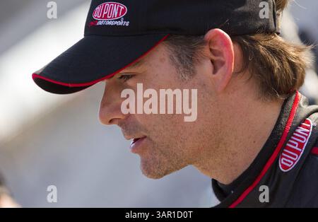 FORT WORTH, TX - 08 avril 2011 : Jeff Gordon (24 ans) attend de se qualifier pour la course Samsung Mobile 500 au Texas Motor Speedway de Fort Worth, TX. (Crédit image : © ASP/Cal Sport Media/ZUMAPRESS.com) Banque D'Images