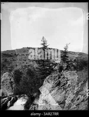 Cette photographie de Lee Moorhouse montre des scènes le long de la rivière Umatilla. Capturé dans le cadre de la collection des bibliothèques de l'Université de l'Oregon, il met en évidence la beauté naturelle et l'importance de la rivière. Banque D'Images