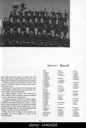 Cet annuaire du lycée, Whigrean 1957, décrit la vie étudiante à Edina-Morningside High, en se concentrant sur les études, l'athlétisme et les événements clés de l'année scolaire 1956-1957-1998. Banque D'Images