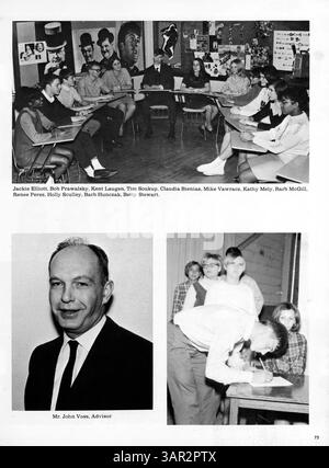 L'annuaire 1969 '69 Tradewind' reprend les événements clés, les réalisations des élèves et les contributions des enseignants, des clubs et de l'athlétisme au cours de l'année scolaire 1968-1969/09, mettant en évidence l'histoire afro-américaine. Banque D'Images