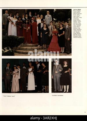 L'annuaire « Tiger » 1984 de South High School présente des étudiants, des professeurs, des clubs et des équipes sportives, documentant les événements importants de l'année scolaire 1983-1984. Banque D'Images
