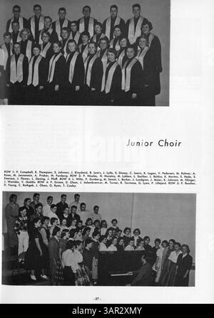 L'annuaire Whigrean 1957 d'Edina-Morningside High présente les élèves, les enseignants, les équipes sportives et les événements scolaires notables de l'année scolaire 1956-1957. Banque D'Images