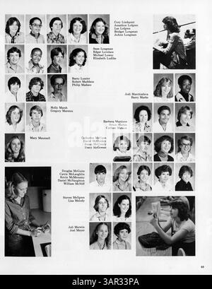 L'annuaire 1980 de Washburn, Nineteen Eighty Wahian, présente les activités, les portraits d'étudiants, athlétisme et clubs de l'année scolaire 1979-1980 à Washburn High School. Banque D'Images