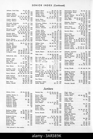 L'annuaire 'Whigrean' 1957 de l'école secondaire Edina-Morningside documente les étudiants, les enseignants, les clubs, l'athlétisme et les événements importants de l'année scolaire 1956-1957. Banque D'Images