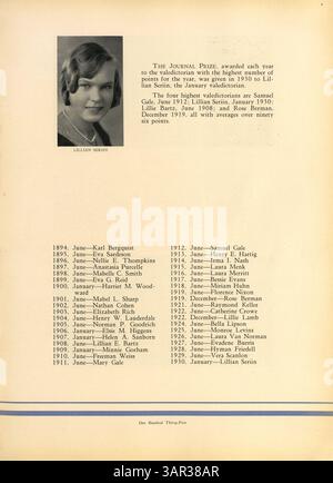 L'annuaire Polaris 1930 de North High présente les événements académiques, sportifs et sociaux de l'année scolaire 1929-1930 et documente les contributions des étudiants afro-américains au sein de la communauté scolaire. Banque D'Images