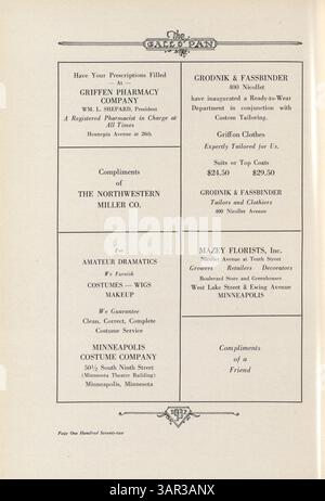 Le Blake Yearbook 1932, Call-O'-Pan, présente les élèves, les enseignants, les clubs, athlétisme et événements majeurs de l'année scolaire 1931-1932 à Blake School. Banque D'Images